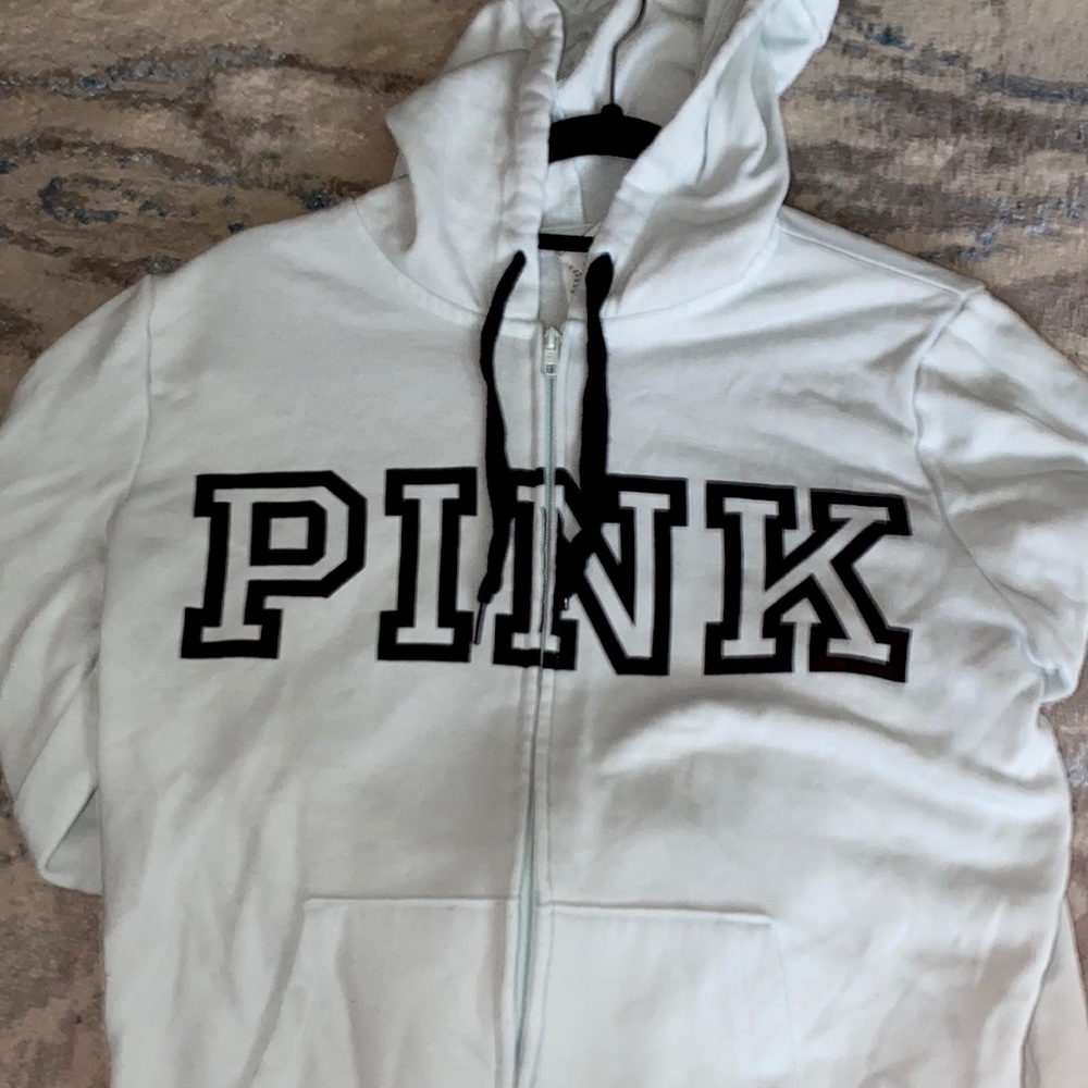 Pink Victoria Secret zip up sweatshirt